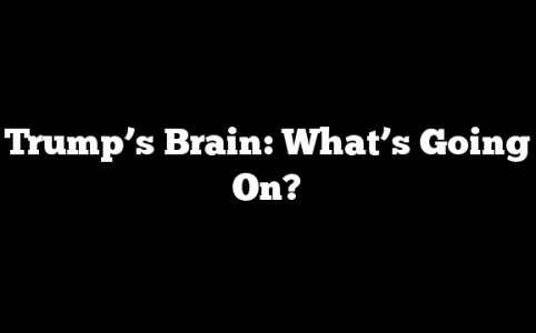 Trump’s Brain: What’s Going On?